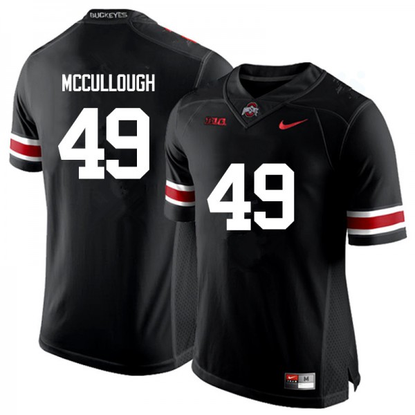 Ohio State Buckeyes #49 Liam McCullough Men Official Jersey Black OSU39355